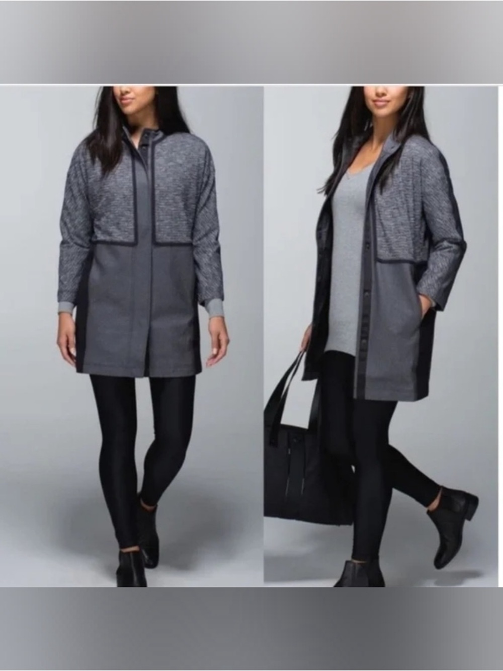 Lululemon Cocoon Car Jacket Sz S Black/Grey Like New